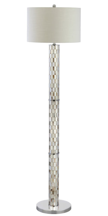 Liam 63.5" Seashell Mosaic LED Floor Lamp - JONATHAN Y